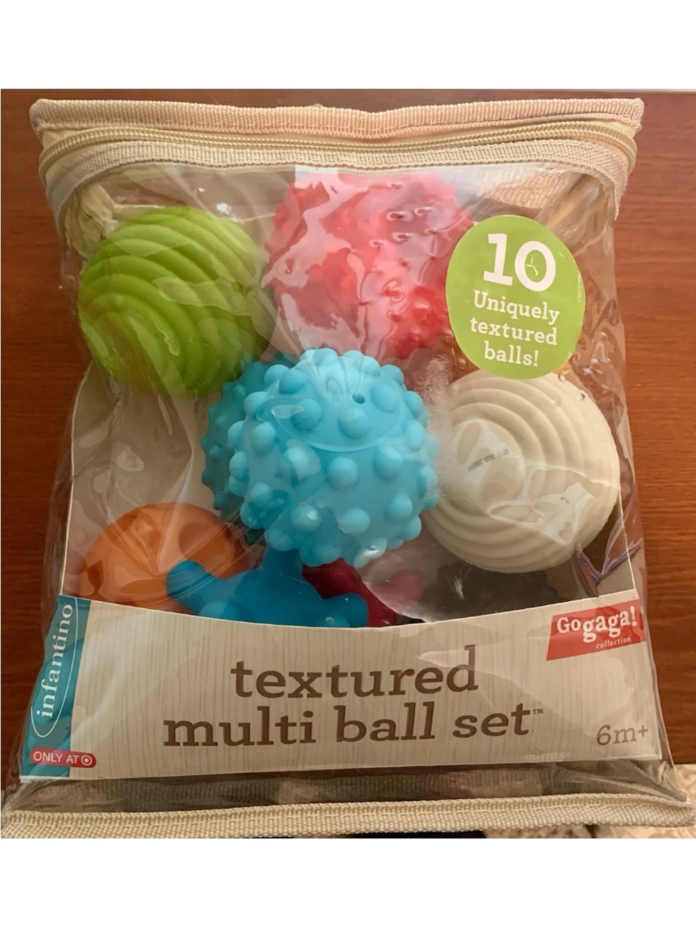 Infantino multi textured balls 10 piece set with bag